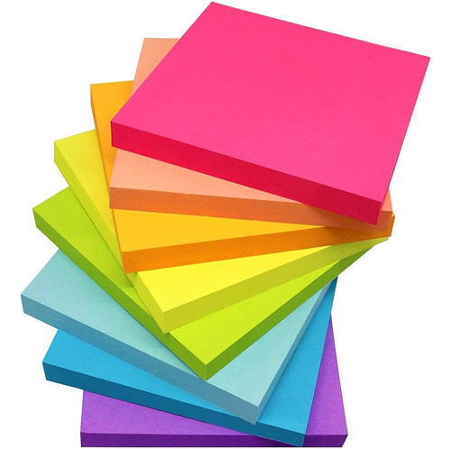 Vanpad Pop Up Sticky Notes 3x3 Pulgadas, Colores Brillantes 