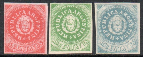 Argentina Falsificaciones De Los 3 Escuditos Año 1862