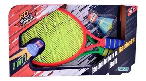 Juego De Raquetas Badminton & Rackets Ball 2 En 1 Ditoys