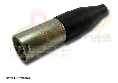 Imagem 2 de 3 de Kit 2 Conectores Xlr Macho/femea Canon Santo Angelo Sa2x