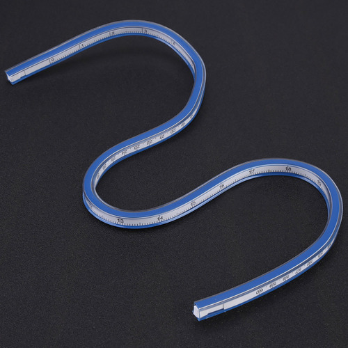 1 Pcs Curva De Plástico Flexible Regla De Regla Drawing