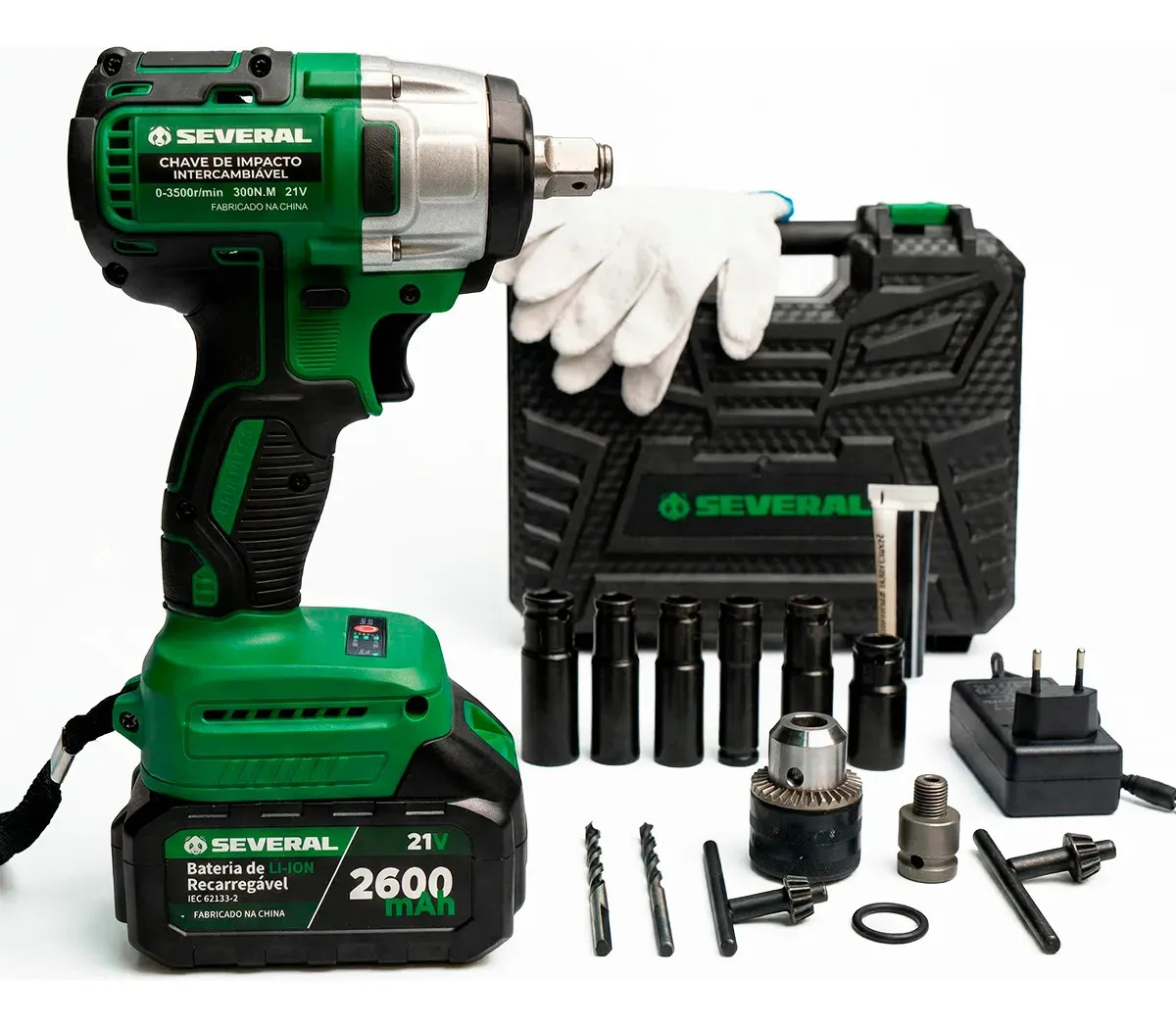 Chave De Impacto Parafusadeira Furadeira Several Importados Verde
