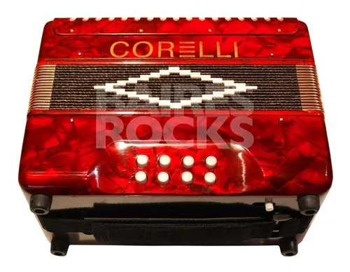 Acordeon Corelli 8 Bajos 21 Tonos Correa Y Estuche Nhc2108