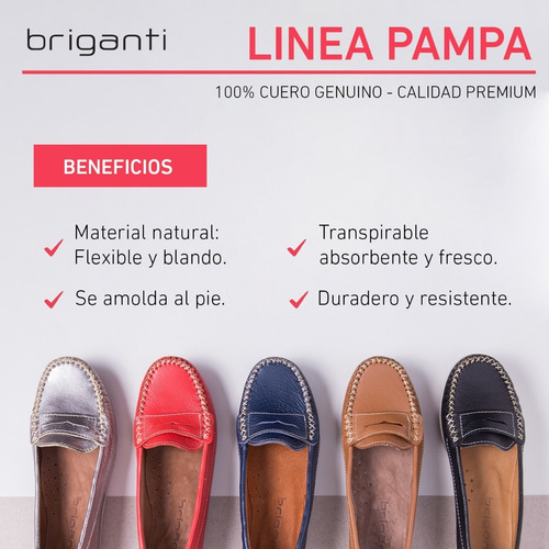 Imagen 7 de 10 de Mocasín Goma Mujer Cuero Premium Zapato Chatita Mcmo03587