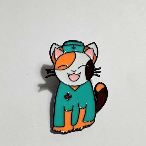 Pin Prendedor Gato Enfermero