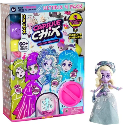 Muñecas Androides Capsule Chix Sorpresas X4 Original Mega