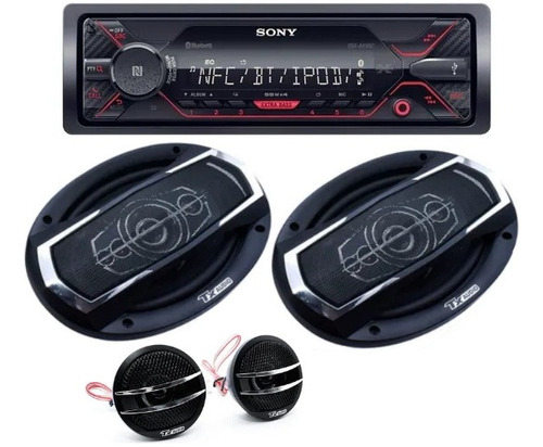 Combo Radio Sony Dsx-a410bt Parlantes Tx Audio 6x9 Tweeter