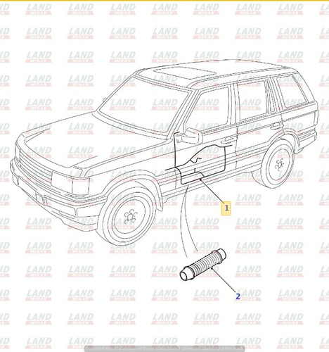 Chicote Porta Dianteira Range Rover P-38 1994 - 2001