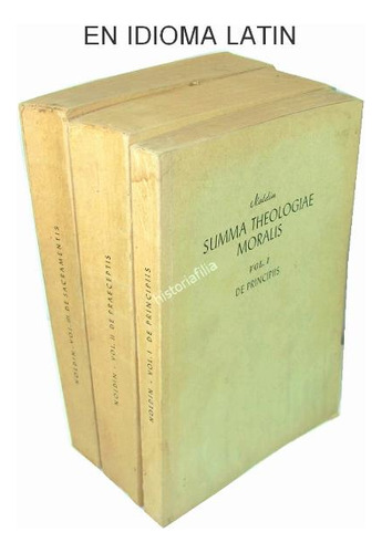 Summa Theologiae Moralis , Golditt- Schmidt 1955 3 Tomos En