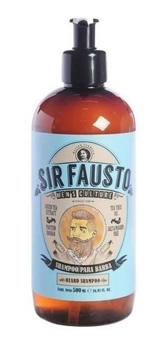 Shampoo Para Barba Sir Fausto X 500 Ml Premium Barberia 