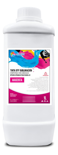 Kit Cmyk Tinta De Dtf Textil 4 Pzas (1 Litro Cada Botella)