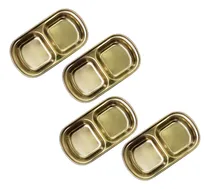 Comprar Plato Para Aderezos Set X4 Picada De Acero 2 Divisiones
