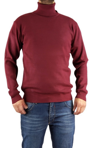 Sweater Tejido Hombre Cuello Subido Beatle. 