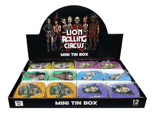 Caixa De Mini Lata Lion Rolling Circus