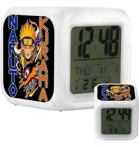 Reloj Despertador  Naruto Kurama 2 Anime Con Luces Niños