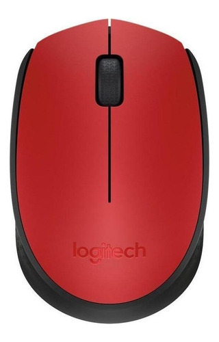 Mouse Inalámbrico Logitech  M170 Rojo Y Negro