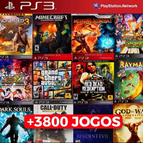 Pacote + De 14mil Jogos Ps3 Mídia Digital Envio Imediato