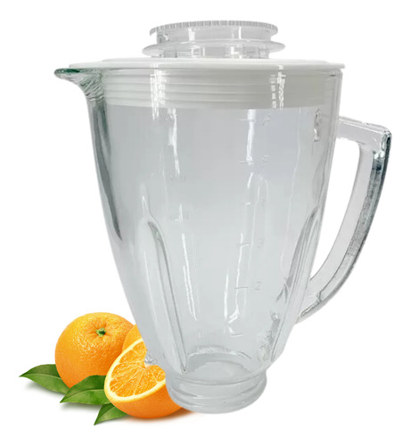 Vaso Vidrio Repuesto Licuadora Oster Jarro Juguera Redondo