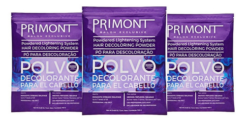 Polvo Decolorante Primont Máxima Decoloración Pelo X700g X3u