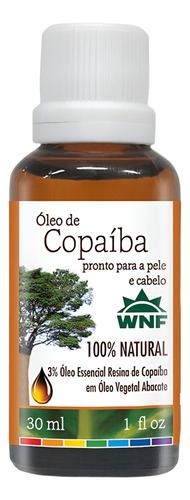 Óleo Copaíba Pronto Para Pele, Cabelo E Rosto 30ml Wnf