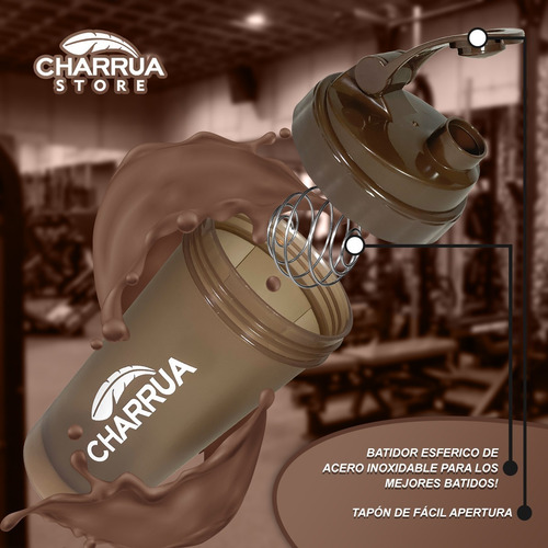 Imagen 2 de 4 de Botella Deportiva Shaker Para Gym 700ml Batidos Sin Bpa