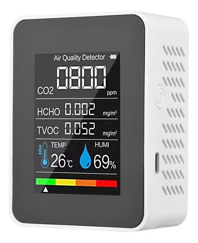 Monitor Portátil De Calidad Del Aire, Detector De Co2 Para I