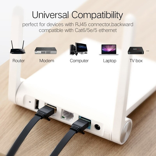 Imagen 3 de 9 de Cable Ethernet Rj45 Cat7 10gbp Lan Cable Stp 20metros Ugreen