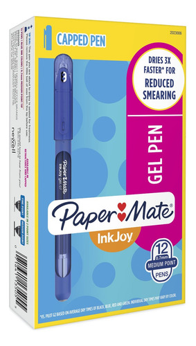 12 X Paper Mate Inkjoy Gel Pens, Medium Point (0.7mm)