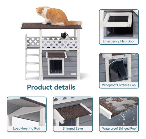 Casas De Techo Duraderas Para Gatos Al Aire Libre Resistente