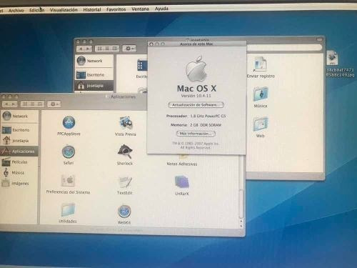 All in one Apple iMac A1058 17" procesador PowerPC 970 G5 2GB de Ram 80GB HDD