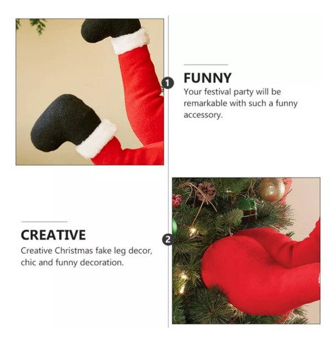 / Patas De Felpa De Papá Noel Para Decoración Del Árbol De