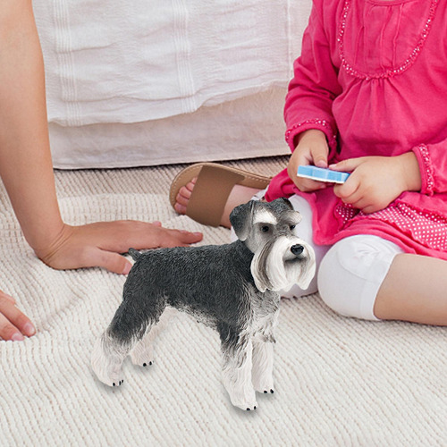 Figura De Perro Schnauzer Estándar En Miniatura,