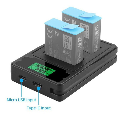 Imagen 2 de 5 de Cargador Dual Gopro Hero 10/9