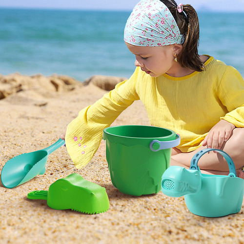 1 Juego De 5 Palas De Playa De Juguete Con Forma De Cubo Peq