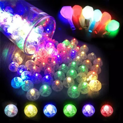 . 100 Piezas De Luces Led For Bebidas Con Forma De Globo