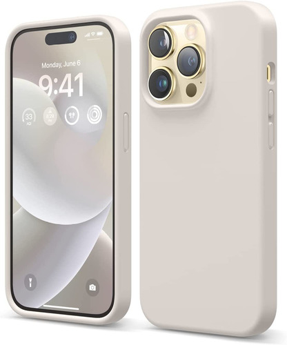 Funda Para iPhone 14 Pro De Silicona Reforzada - Piedra