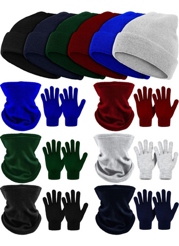 Jecery 108 Piezas A Granel Sombrero Invierno Guantes Bufanda