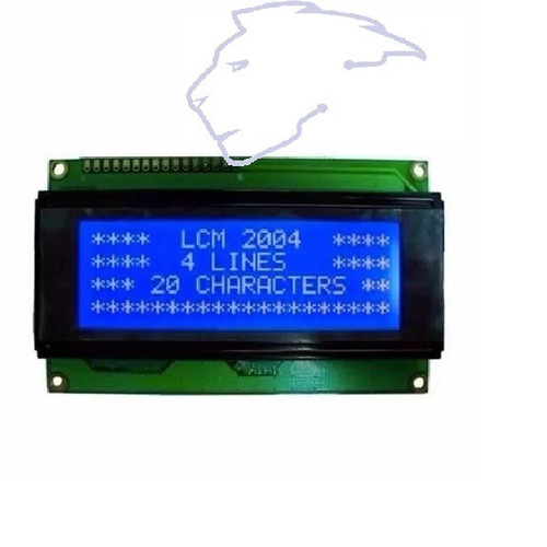 Display Lcd Pantalla 20x4 2004 Fondo Azul Para Arduino Axab