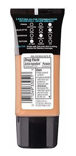 Base Loral Paris Infallible Proglow Beige, 1 Ml De Onça