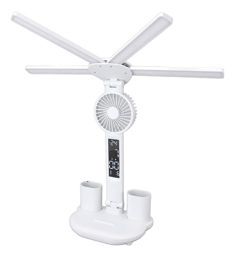 Ventilador De Escritorio Led De Mesa Con Cuatro Cabezales Br