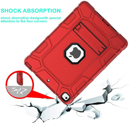 Funda Rantice Para iPad De 9,7 2017 / 2018 (rojo)