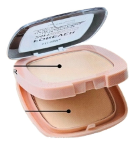 Base Maquillaje En Polvo Compacto Y Corrector Cremoso. 2 En1