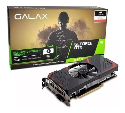 Placa de vídeo Nvidia Galax  Prodigy GeForce GTX 16 Series GTX 1660 60SRH7DS20PY 6GB