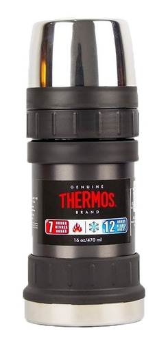 Frasco Térmico Comida Tulum Thermos 470ml Quente/frio Preto