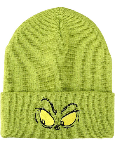 Bioworld The Grinch Face Gorro Unisex De Punto Con Puños Bor