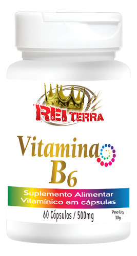 Vitamina B6 60 Cápsulas - Rei Terra