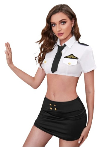 Lencería Sexy Para Mujer Con Uniforme Auxiliar Traviesa 