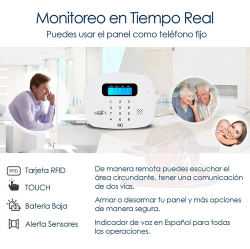 Alarma Touch Gsm 3s Seguridad Inalambrica App Casa Vecinal