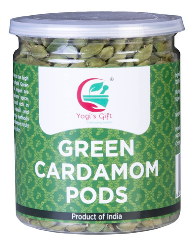 Yogi's Gift® - Capsulas Enteras De Cardamomo Verde, 6 Onzas,