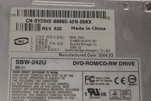 Dvd-rom Dell Inspirion 1100 (Usado)
